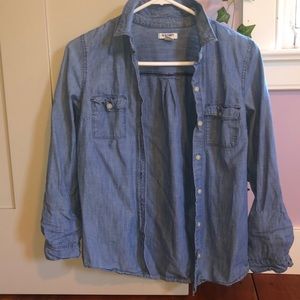 Denim button down shirt!